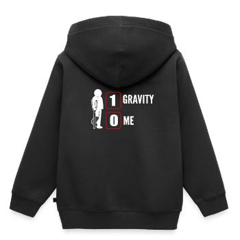 Jambe cassée - Sweat Premium à capuche enfant bio - noir - Dos - AI Model Kid Male (0cm)