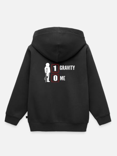 Jambe cassée - Sweat Premium à capuche enfant bio - noir