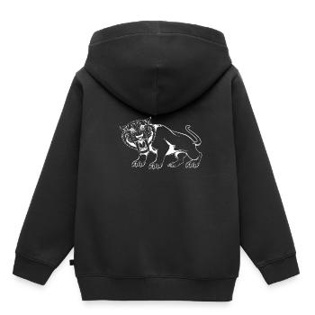 Tigre à dents de sabre - Sweat Premium à capuche enfant bio - noir - Dos - AI Model Kid Male (0cm)