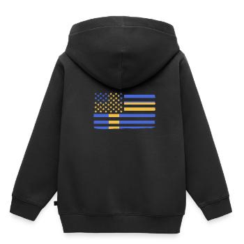 Sweden Swedish - Kids Premium Organic Hoodie - black - Back - AI Model Kid Male (0cm)