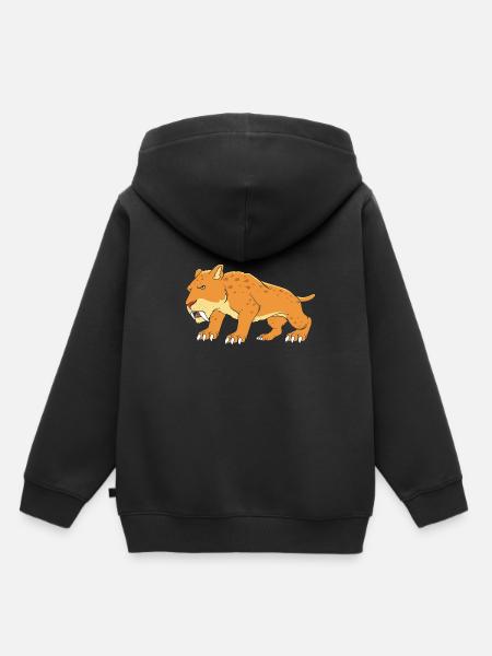 Säbelzahntiger - Kinder Premium Organic Hoodie - Schwarz