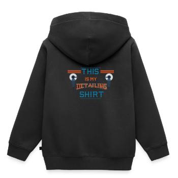 Car Detailing Car Wash Polishing Vessier - Sweat Premium à capuche enfant bio - noir - Dos - AI Model Kid Male (0cm)