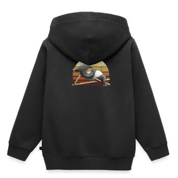 Chilling Tapir Chaise longue Rétro Soleil Cadeau - Sweat Premium à capuche enfant bio - noir - Dos - AI Model Kid Male (0cm)