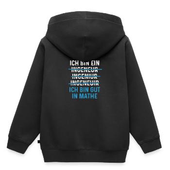 Ingenieur - Kinder Premium Organic Hoodie - Schwarz - Hinten - AI Model Kid Male (0cm)