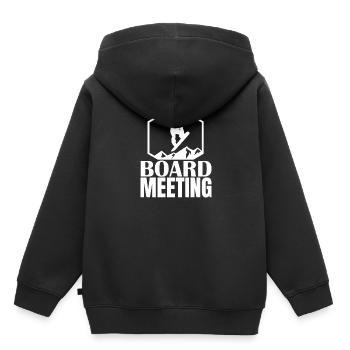 Board Meeting - Kinder Premium Organic Hoodie - Schwarz - Hinten - AI Model Kid Male (0cm)