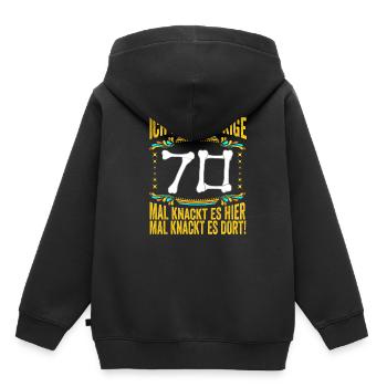 70 Geburtstag 70 Ehrentag 70 Jubiläum - Kinder Premium Organic Hoodie - Schwarz - Hinten - AI Model Kid Male (0cm)
