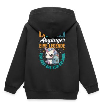 Kindergarten Kita Abgänger 2024 - Kinder Premium Organic Hoodie - Schwarz - Hinten - AI Model Kid Male (0cm)