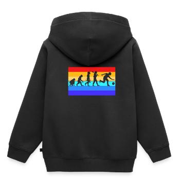 Bowling Bowler Bowling Skittles Boule de bowling - Sweat Premium à capuche enfant bio - noir - Dos - AI Model Kid Male (0cm)