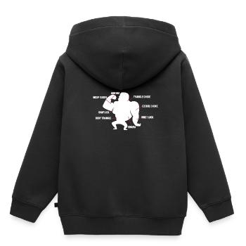 Jiu Jitsu Selbstverteidigung - Kinder Premium Organic Hoodie - Schwarz - Hinten - AI Model Kid Male (0cm)