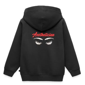 Kosmetikerin - Kinder Premium Organic Hoodie - Schwarz - Hinten - AI Model Kid Male (0cm)