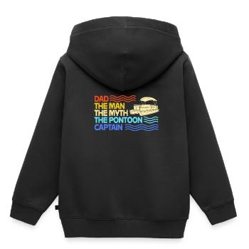 Bateau ponton Bateau Bateaux - Sweat Premium à capuche enfant bio - noir - Dos - AI Model Kid Male (0cm)