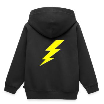 Blitz - Kinder Premium Organic Hoodie - Schwarz - Hinten - AI Model Kid Male (0cm)