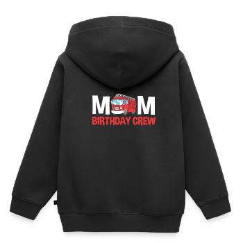 Feuerwehrauto Kindergeburtstag - Kinder Premium Organic Hoodie - Schwarz - Hinten - AI Model Kid Male (0cm)
