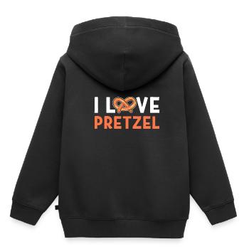 bretzel - Sweat Premium à capuche enfant bio - noir - Dos - AI Model Kid Male (0cm)