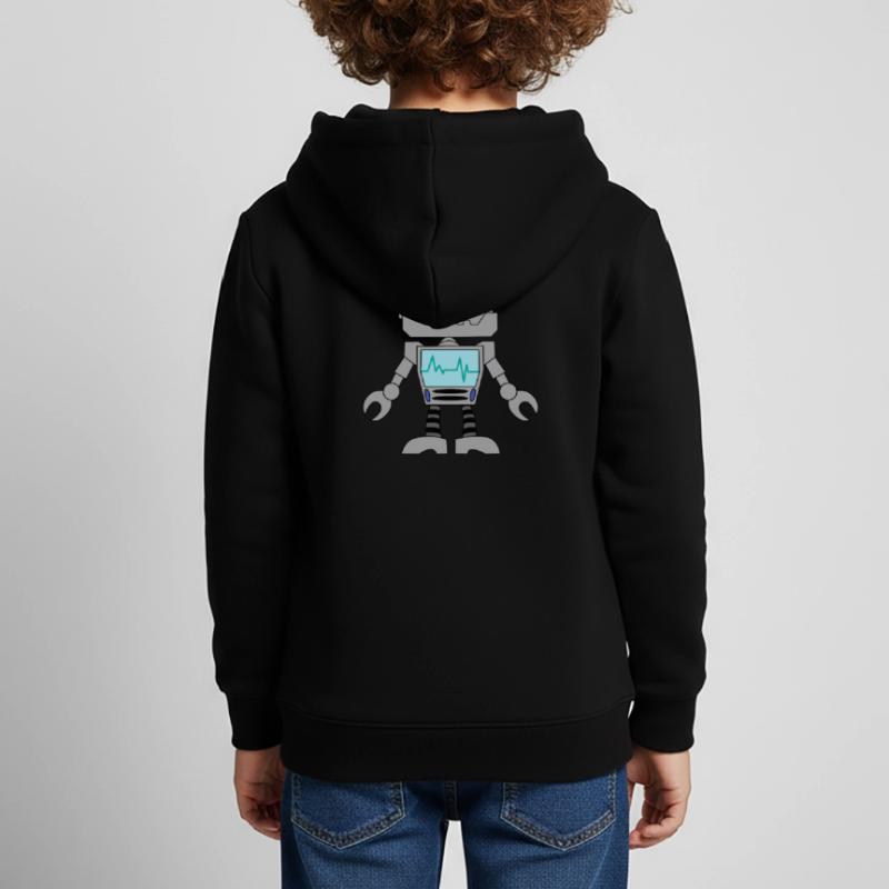 Roboter Technik Computer Elektronik Geschenkidee Kinder Premium Organic Hoodie