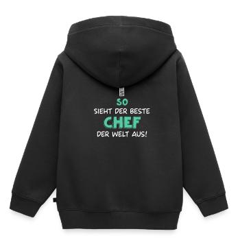 Bester Chef - Kinder Premium Organic Hoodie - Schwarz - Hinten - AI Model Kid Male (0cm)