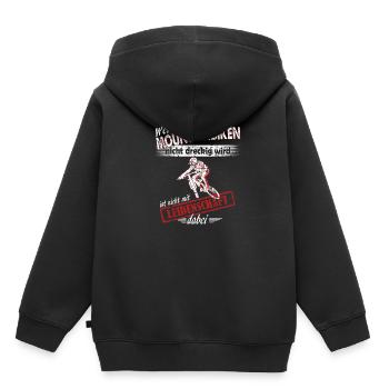 Fahrrad lustiger Spruch Mountainbiker Mountainbike - Kinder Premium Organic Hoodie - Schwarz - Hinten - AI Model Kid Male (0cm)