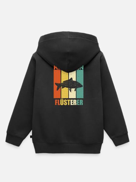 Karpfen Flüsterer - Kinder Premium Organic Hoodie - Schwarz