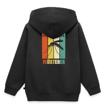 Mücken Flüsterer - Kinder Premium Organic Hoodie - Schwarz - Hinten - AI Model Kid Male (0cm)