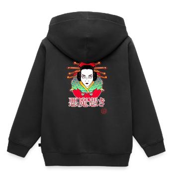 Akumatsuki strange things and geisha - Kids Premium Organic Hoodie - black - Back - AI Model Kid Male (0cm)