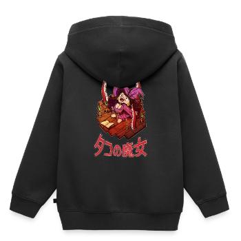 Sorcière invoquant des tentacules de poulpe - Sweat Premium à capuche enfant bio - noir - Dos - AI Model Kid Male (0cm)