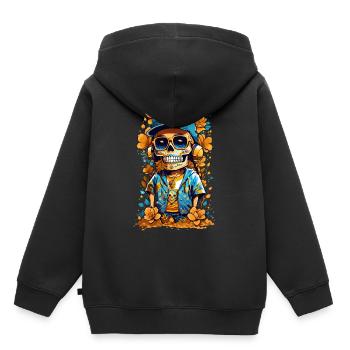 Sugar Skull - Kids Premium Organic Hoodie - black - Back - AI Model Kid Male (0cm)