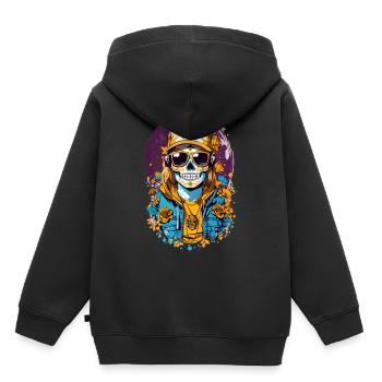 Sugar Skull - Kids Premium Organic Hoodie - black - Back - AI Model Kid Male (0cm)