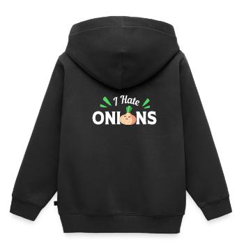 Oignon - Sweat Premium à capuche enfant bio - noir - Dos - AI Model Kid Male (0cm)