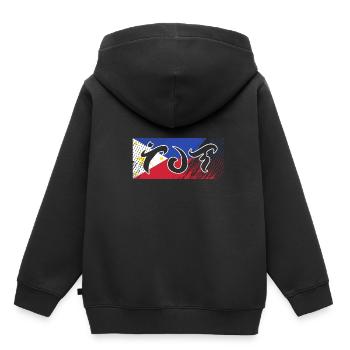 Philippinisch Philippinen - Kinder Premium Organic Hoodie - Schwarz - Hinten - AI Model Kid Male (0cm)