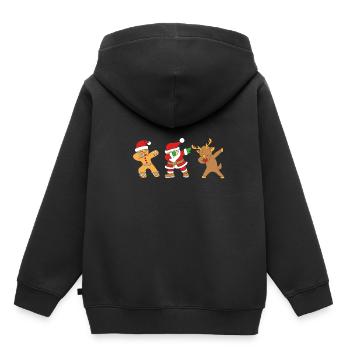 bonhomme en pain d’épice Coeur en pain d’épice Snacking en pain d’épice - Sweat Premium à capuche enfant bio - noir - Dos - AI Model Kid Male (0cm)