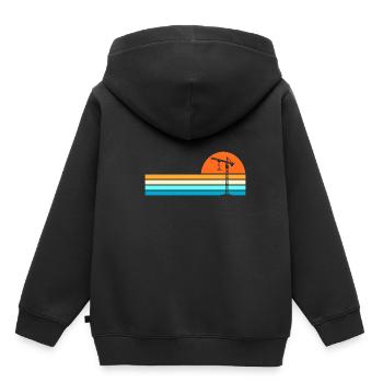 Kranführer Kran - Kinder Premium Organic Hoodie - Schwarz - Hinten - AI Model Kid Male (0cm)