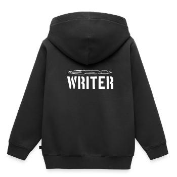 Auteur - Sweat Premium à capuche enfant bio - noir - Dos - AI Model Kid Male (0cm)