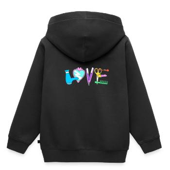 Kosmetikerin - Kinder Premium Organic Hoodie - Schwarz - Hinten - AI Model Kid Male (0cm)