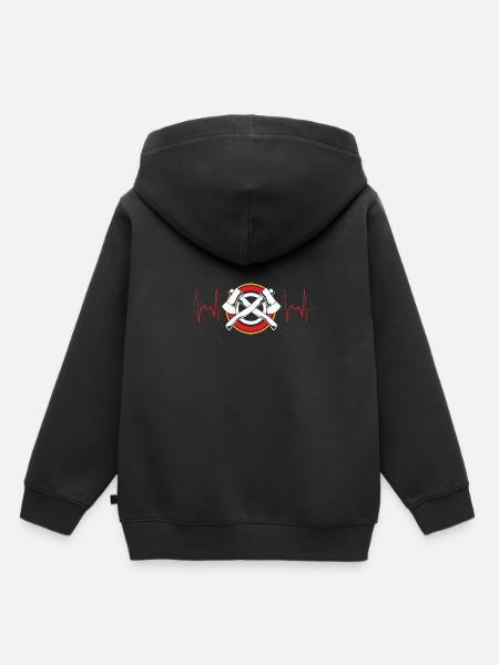 Axt Wurf - Kinder Premium Organic Hoodie - Schwarz