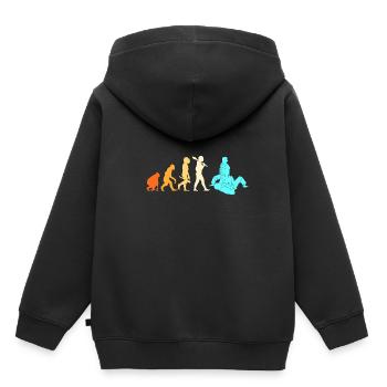 Jiu Jitsu Selbstverteidigung - Kinder Premium Organic Hoodie - Schwarz - Hinten - AI Model Kid Male (0cm)
