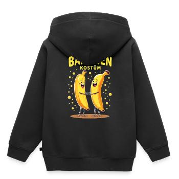 Banane Bananen Kostüm lustig Obst Frucht Karneval - Kinder Premium Organic Hoodie - Schwarz - Hinten - AI Model Kid Male (0cm)