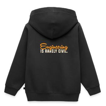 Bau Ingenieur Baustelle Bauarbeiter - Kinder Premium Organic Hoodie - Schwarz - Hinten - AI Model Kid Male (0cm)