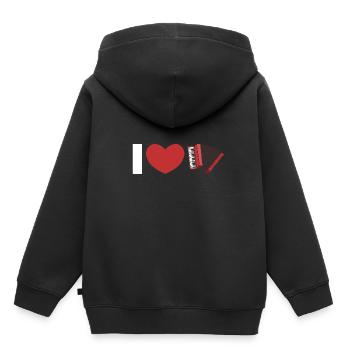 accordéon - Sweat Premium à capuche enfant bio - noir - Dos - AI Model Kid Male (0cm)
