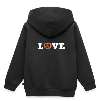 bretzel - Sweat Premium à capuche enfant bio - noir - Dos - AI Model Kid Male (0cm)