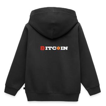 Bitcoin - Kids Premium Organic Hoodie - black - Back - AI Model Kid Male (0cm)