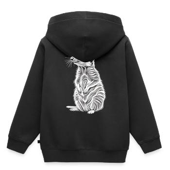 Wächter der Savanne: Das Erdmännchen in Aktion - Kinder Premium Organic Hoodie - Schwarz - Hinten - AI Model Kid Male (0cm)