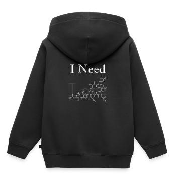 I Need Oxytocin & Love Liebe Chemie Witz Biologie - Kinder Premium Organic Hoodie - Schwarz - Hinten - AI Model Kid Male (0cm)