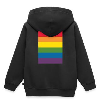 Einfach stolz und stolz - Kinder Premium Organic Hoodie - Schwarz - Hinten - AI Model Kid Male (0cm)