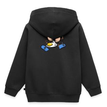 Skateboard accident egg - Kids Premium Organic Hoodie - black - Back - AI Model Kid Male (0cm)