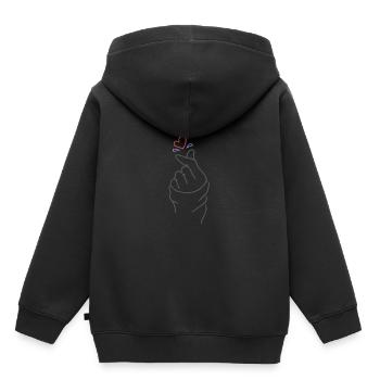 Oppa koreanisches Liebeszeichengeschenk - Kinder Premium Organic Hoodie - Schwarz - Hinten - AI Model Kid Male (0cm)