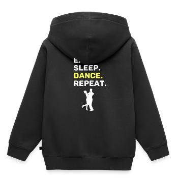 Danse drôle disant Couple de danse - Sweat Premium à capuche enfant bio - noir - Dos - AI Model Kid Male (0cm)