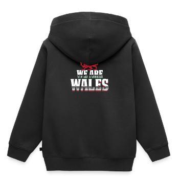 Pays de Galles - Sweat Premium à capuche enfant bio - noir - Dos - AI Model Kid Male (0cm)