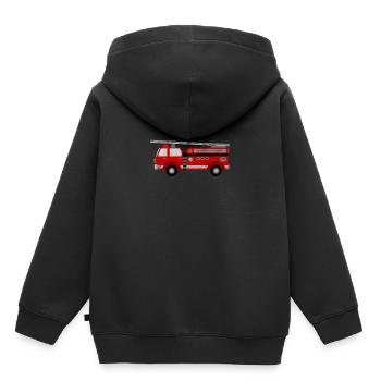 Feuerwehr - Kinder Premium Organic Hoodie - Schwarz - Hinten - AI Model Kid Male (0cm)
