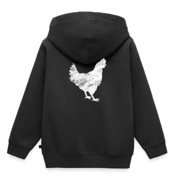 Bauer - Kinder Premium Organic Hoodie - Schwarz - Hinten - AI Model Kid Male (0cm)