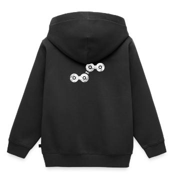 Fahrradfahrer Fahrrad Kette Fahrradfahren - Kinder Premium Organic Hoodie - Schwarz - Hinten - AI Model Kid Male (0cm)